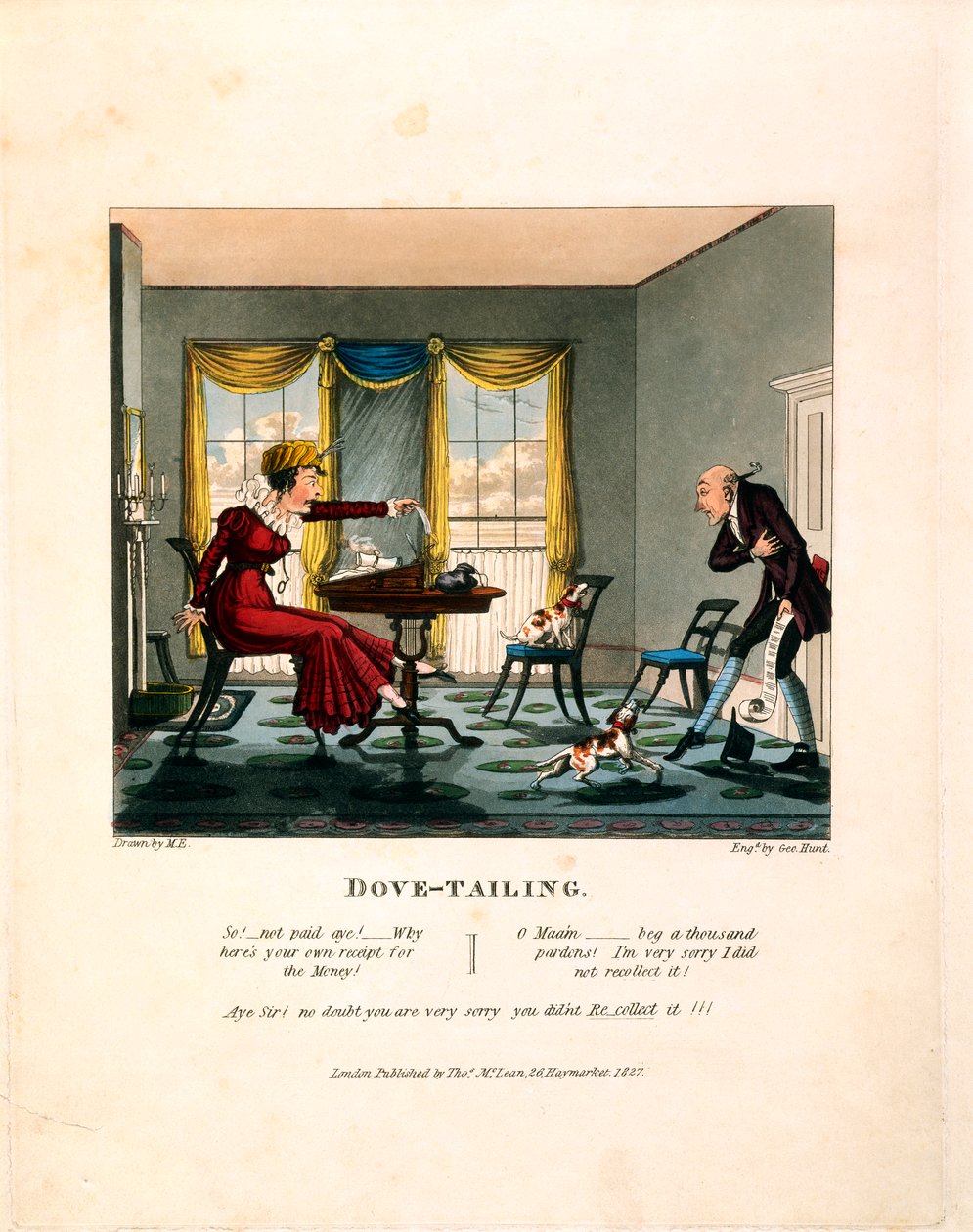 دوفيلنج ، منقوش بواسطة جورج هانت ، نشره توماس ماكلين ، 1827 بواسطة مدرسة اللغة الإنجليزية