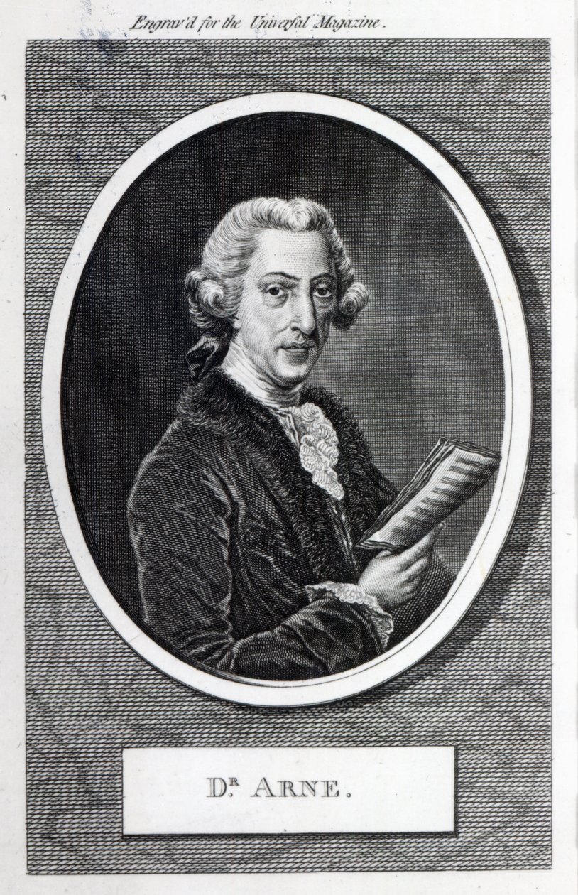 د. أرني ، محفور في "المجلة العالمية" ، 1787 (نقش) (صور من وزن الجسم) بواسطة مدرسة اللغة الإنجليزية