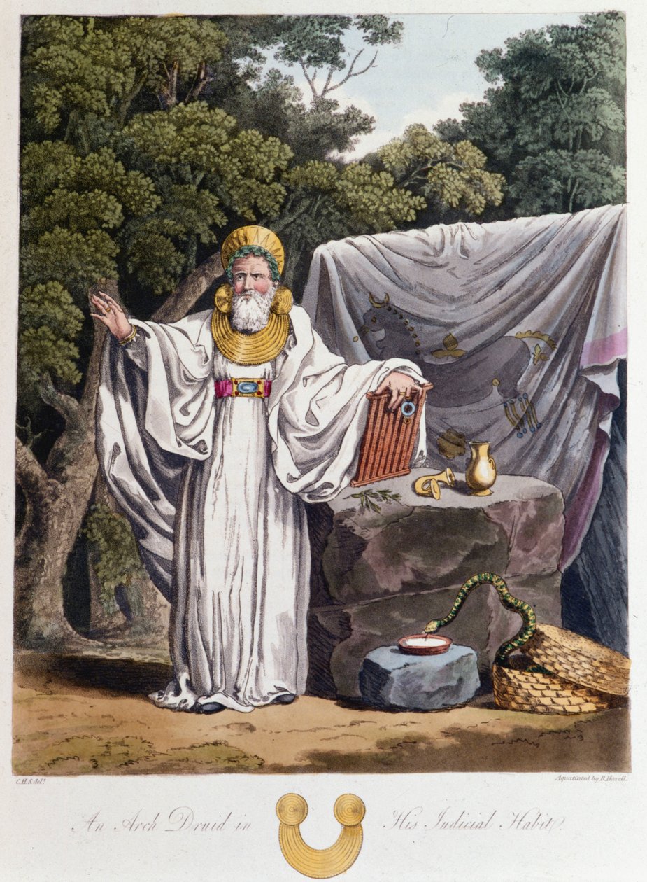 Druid - in “” Celts and Goths, customs of the inhabitants of the British Isles of the early 6th century and the Goth nations of the west coast of the Baltic””, by S.R. Meyrick and Ch. Smith بواسطة مدرسة اللغة الإنجليزية
