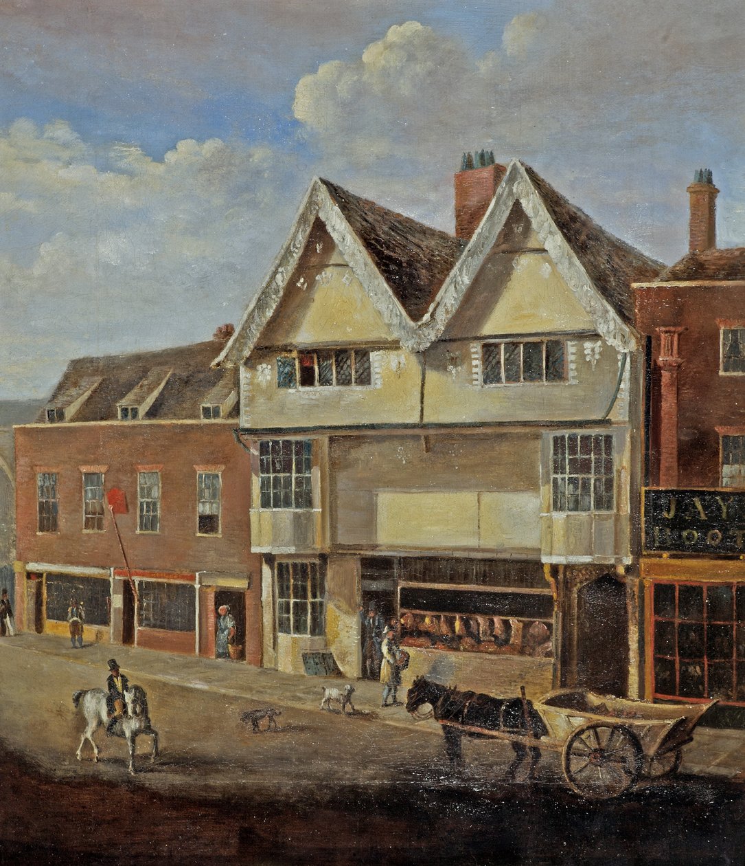 Eastgate Street Gloucester ، c.1830 بواسطة مدرسة اللغة الإنجليزية