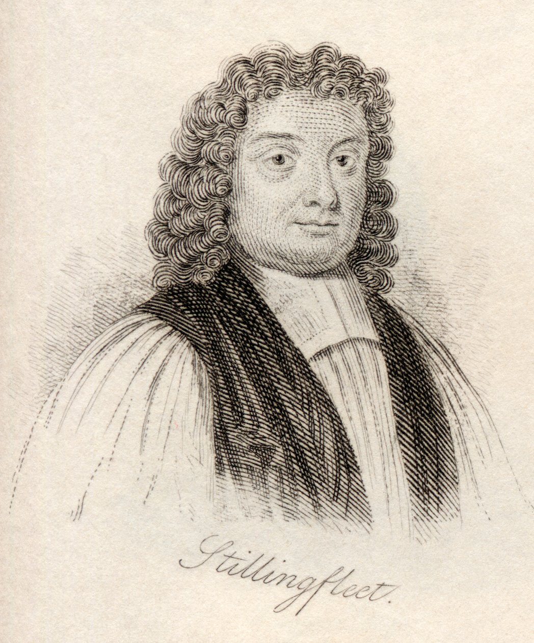 إدوارد ستيلينجفليت ، من "قاموس كراب التاريخي" ، نُشر عام 1825 بواسطة مدرسة اللغة الإنجليزية