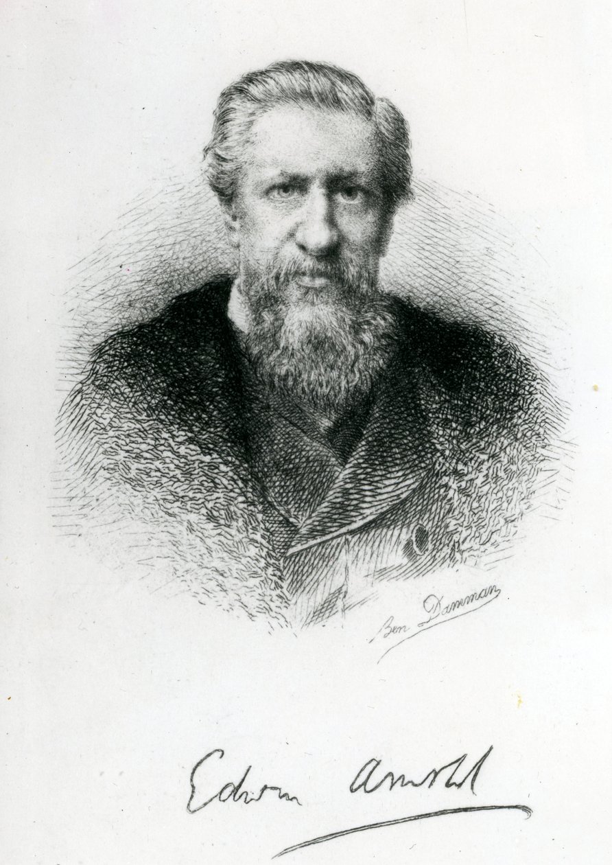 إدوين أرنولد (1832-1904) (نقش) بواسطة مدرسة اللغة الإنجليزية