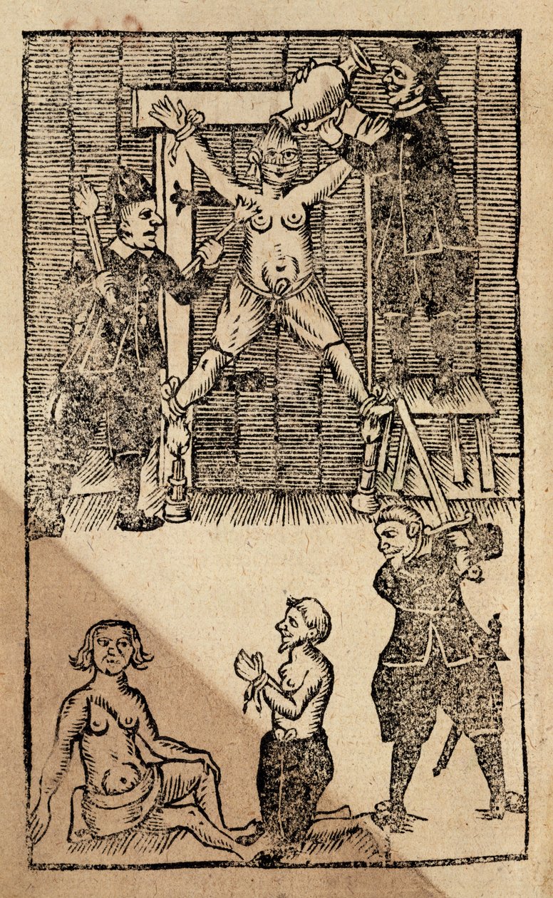على سبيل المثال ، 1475 f.1 قام المستوطنون الهولنديون في Amboyna بتعذيب تاجر إنكليزي قبل مذبحة عام 1623 التي أنهت التجارة البريطانية في جزر الهند الشرقية (نقش خشبي) بواسطة مدرسة اللغة الإنجليزية