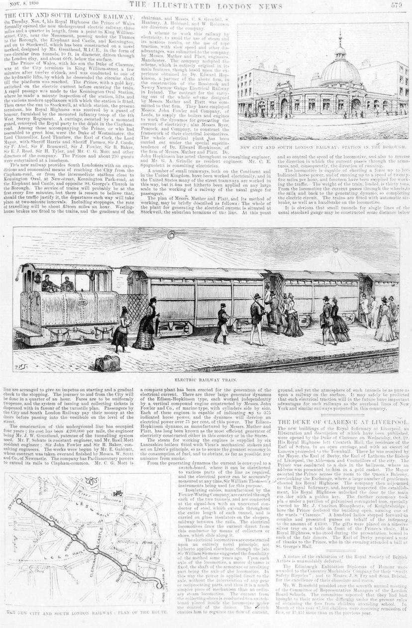 الترام الكهربائي ، 1890 بواسطة مدرسة اللغة الإنجليزية