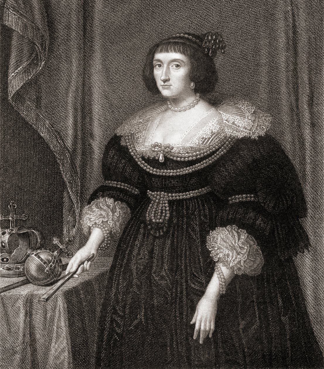 إليزابيث ، ملكة بوهيميا (1596-1662) ، من نزل بورتريتس البريطانية ، 1823 بواسطة مدرسة اللغة الإنجليزية