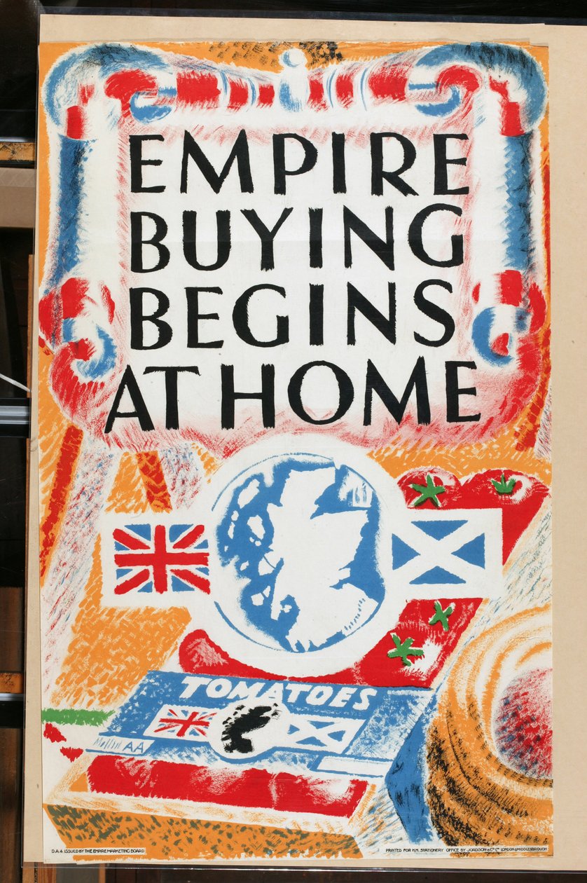 Empire Buying Begins at Home ، من سلسلة "The UK Shows her Produce" [6321241] (color litho) بواسطة مدرسة اللغة الإنجليزية