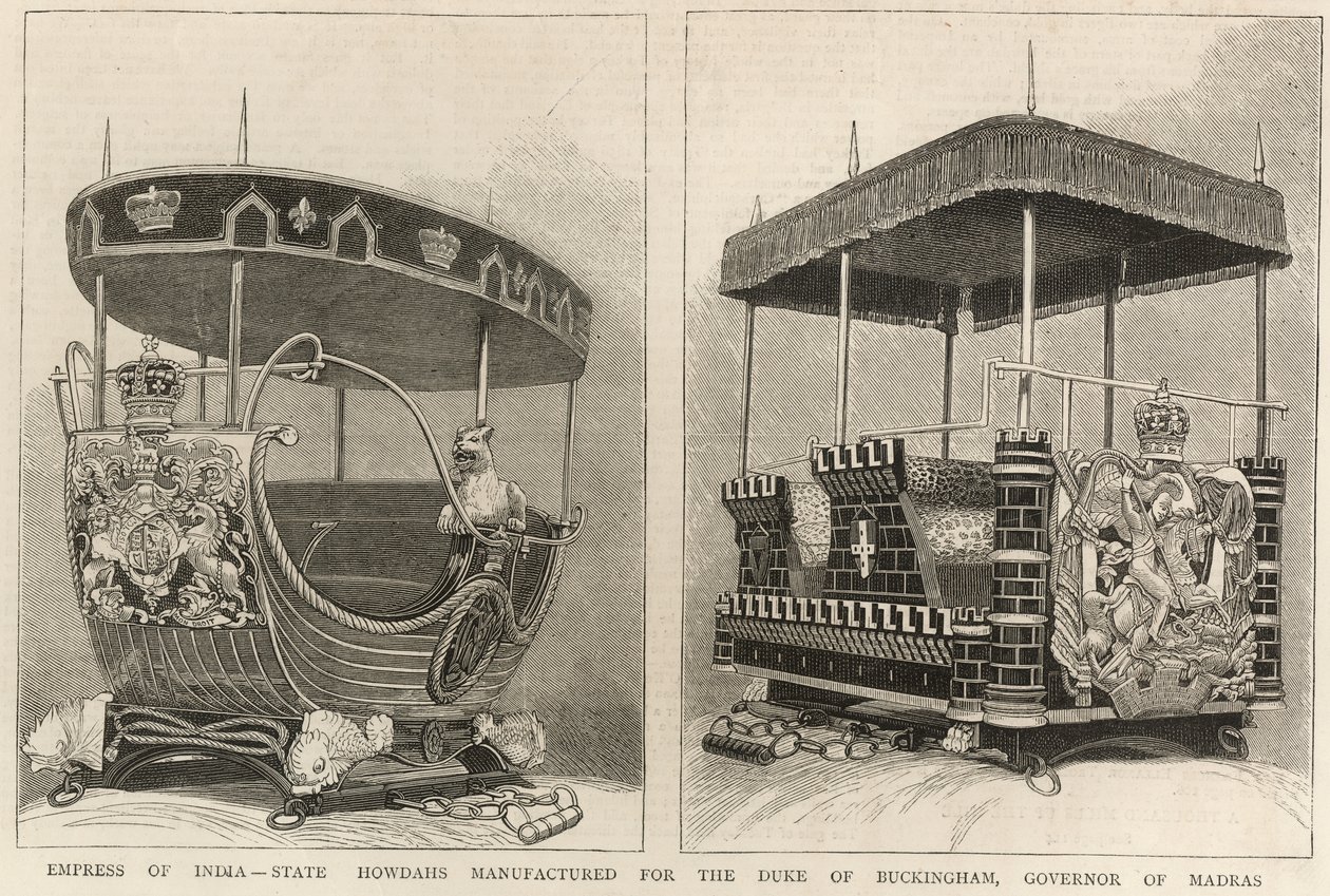 إمبراطورة الهند: اذكر كيف تم تصنيعها لدوق باكنغهام ، حاكم مدراس ، من The Graphic ، 3 فبراير 1877 بواسطة مدرسة اللغة الإنجليزية