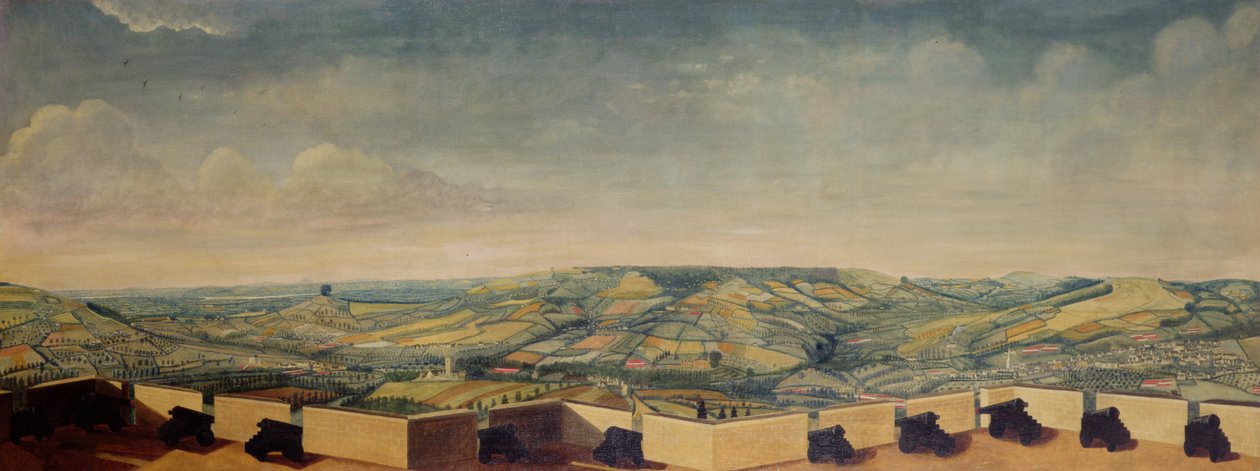 منظر شامل واسع من قلعة رودبورو ، c.1764 (لمزيد من التفاصيل ، انظر 65822 و 65823 و 3707654) بواسطة مدرسة اللغة الإنجليزية