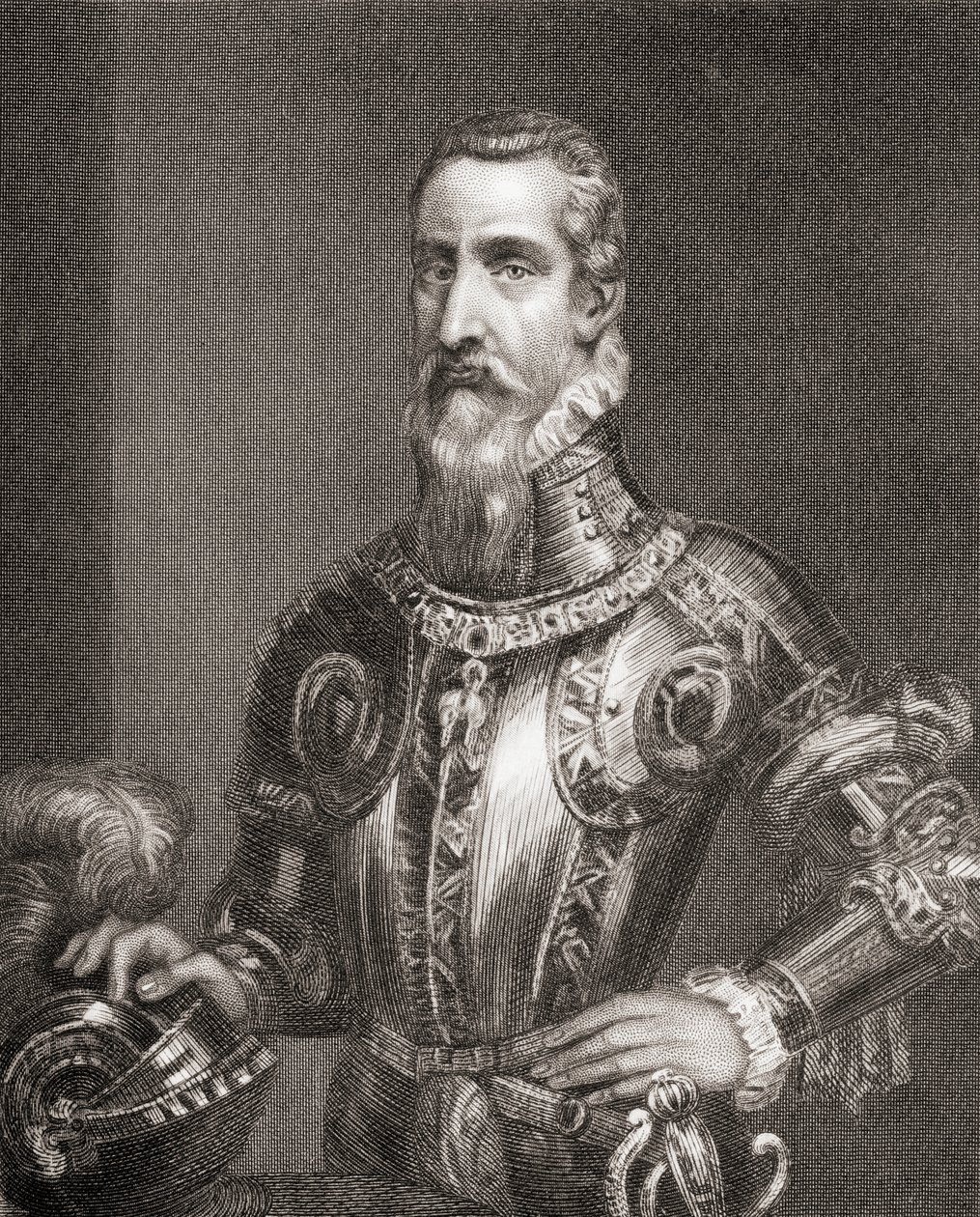 فرناندو ألفاريز دي توليدو بيمنتل ، من "تاريخ عهد فيليب الثاني" ، نُشر عام 1855 بواسطة مدرسة اللغة الإنجليزية
