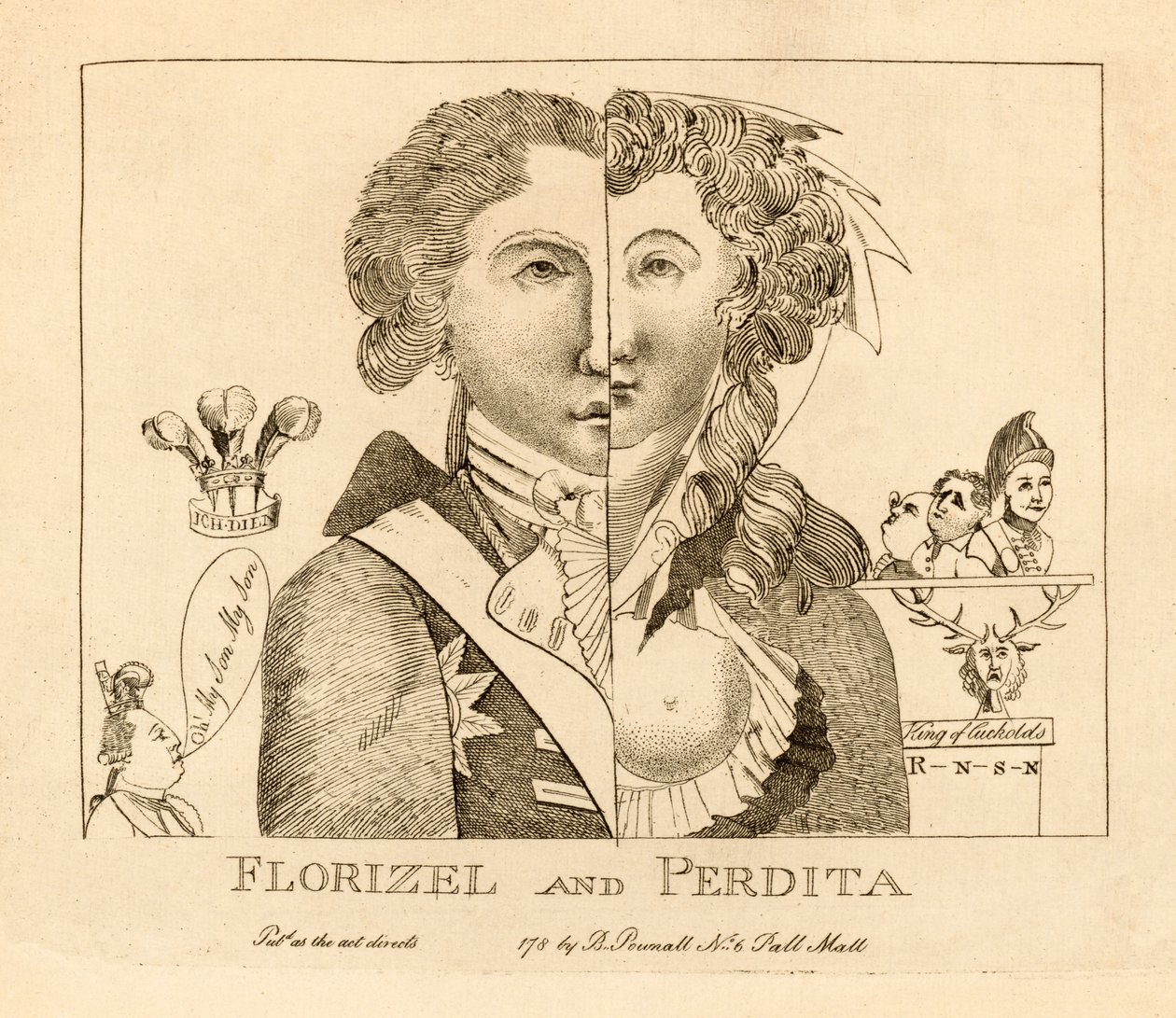 Florizel and Perdita، حانة. ج .1783 (نقش) بواسطة مدرسة اللغة الإنجليزية