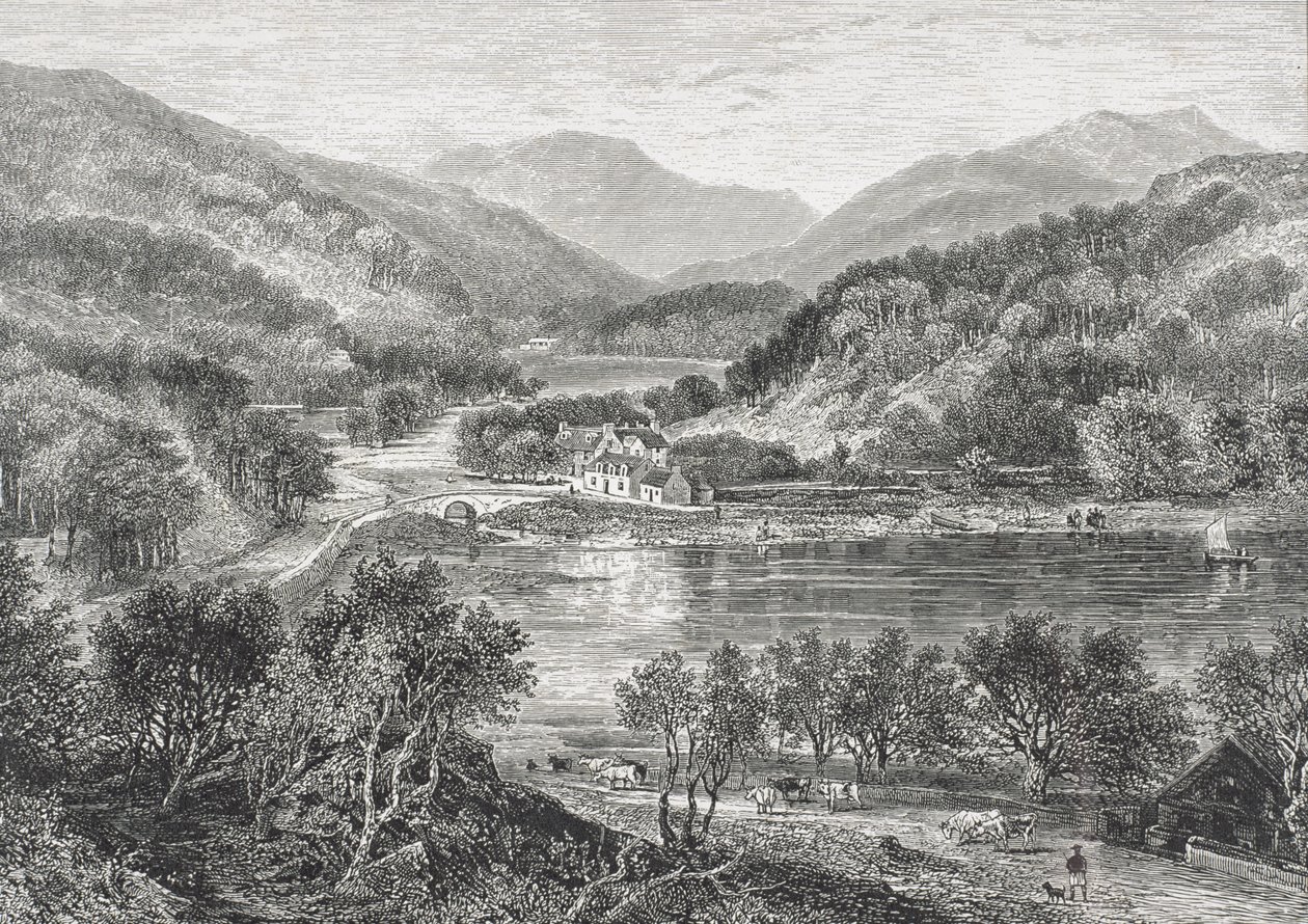 فلاورديل ، Gairloch في عام 1880 ، من "الصور الاسكتلندية" ، نشرته جمعية المسالك الدينية ، 1886 (النقش) بواسطة مدرسة اللغة الإنجليزية
