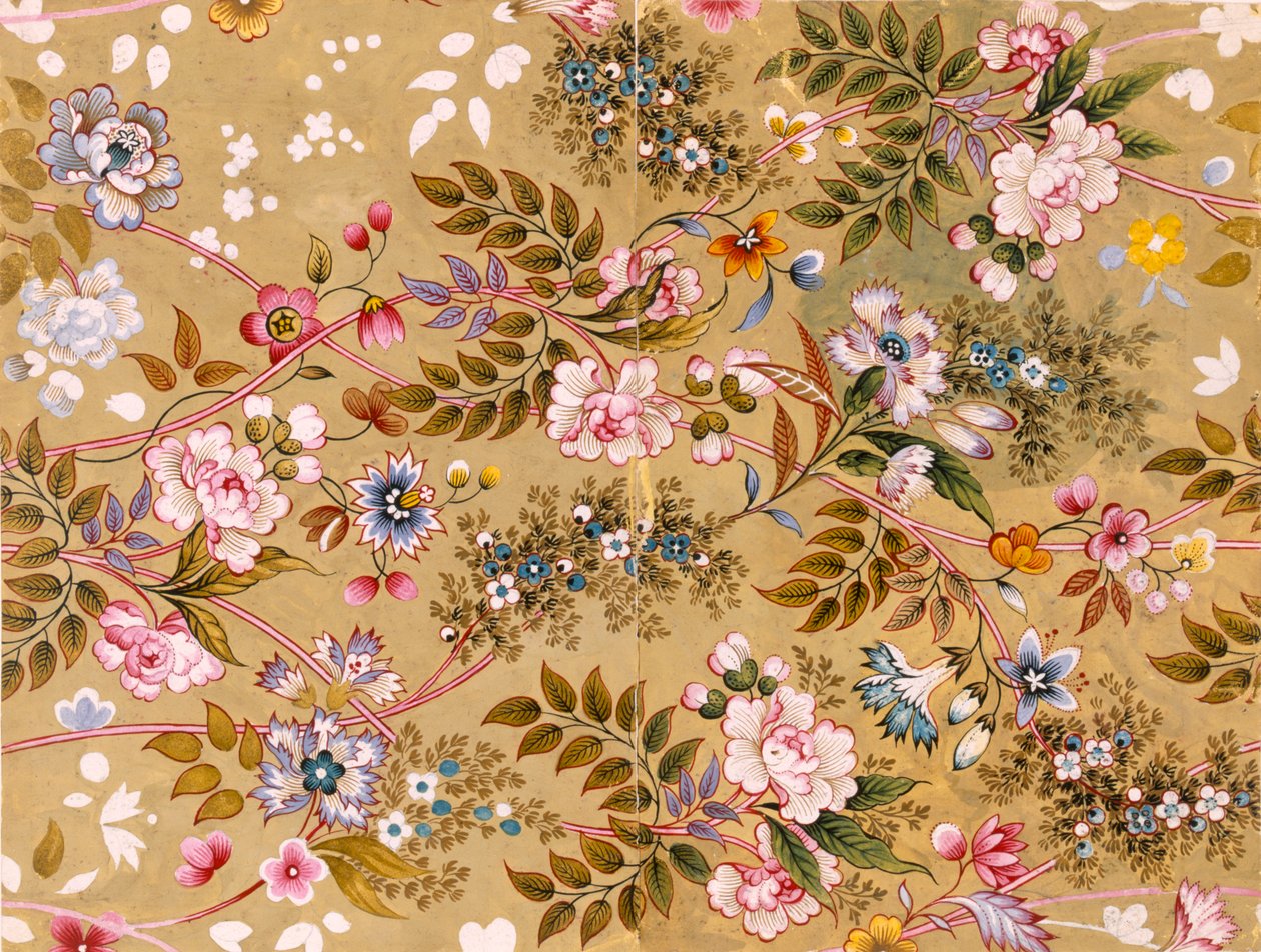 تصميم منسوج مزهر ، ربما بواسطة ويليام كيلبورن (1745-1818) بواسطة مدرسة اللغة الإنجليزية