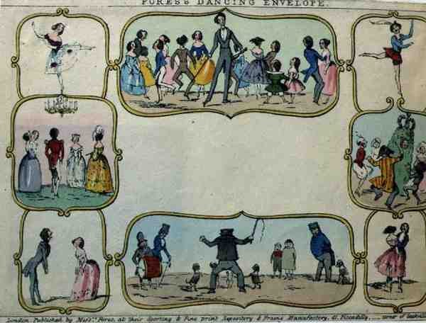 مغلف فورس الراقص ، حانة. بواسطة السادة فورس ، حوالي 1840 (نقش ملون) بواسطة مدرسة اللغة الإنجليزية