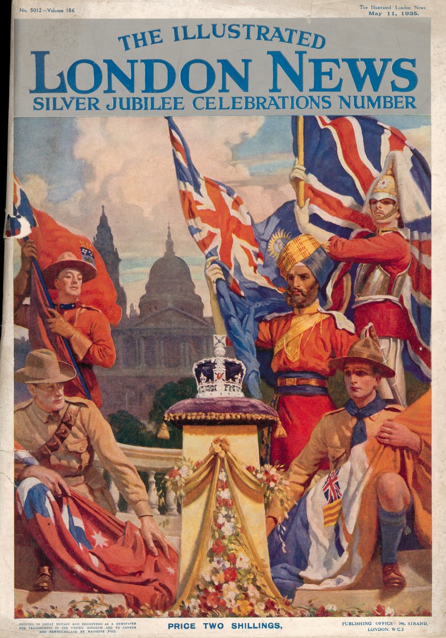 الغلاف الأمامي لـ The London Illustrated London News Silver Jubilee Celebrations Number ، 11th May 1935 بواسطة مدرسة اللغة الإنجليزية