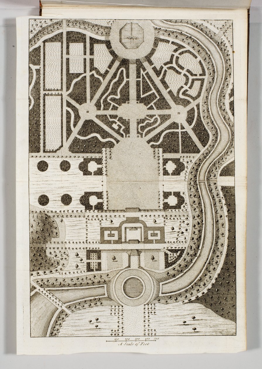 واجهة من كتاب "Ichnographia Rustica: or، the Nobleman، Gentleman، and Gardener&39;s Recreation" بقلم ستيفن سويتزر بواسطة مدرسة اللغة الإنجليزية