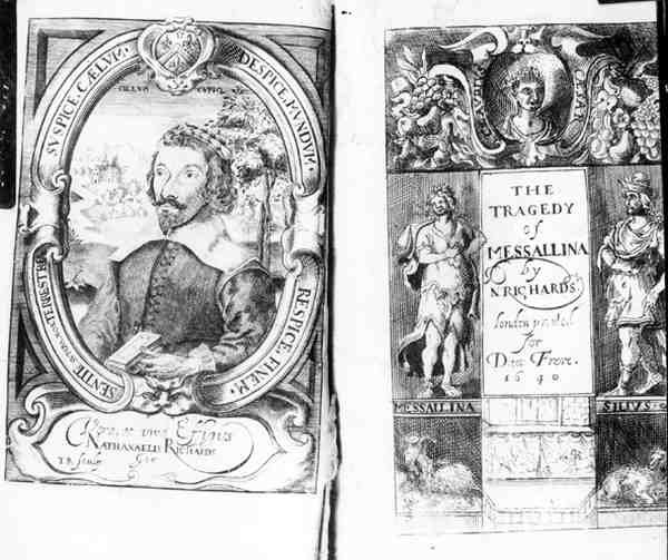 صورة من The Tragedy of Messallina by Nathanael Richards (fl.1630-40)، pub. عام 1640 بواسطة مدرسة اللغة الإنجليزية