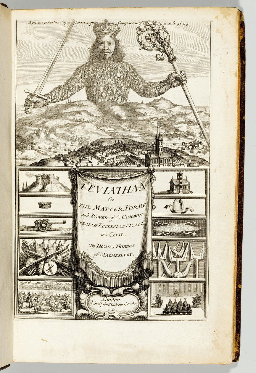 مقدمة كتابية لـ "Leviathan ، أو The Matter ، Forme ، & Power of a Common-Wealth Ecclesiasticall and Civill" بواسطة Thomas Hobbes (1588-1679) of Malmesbury بواسطة مدرسة اللغة الإنجليزية