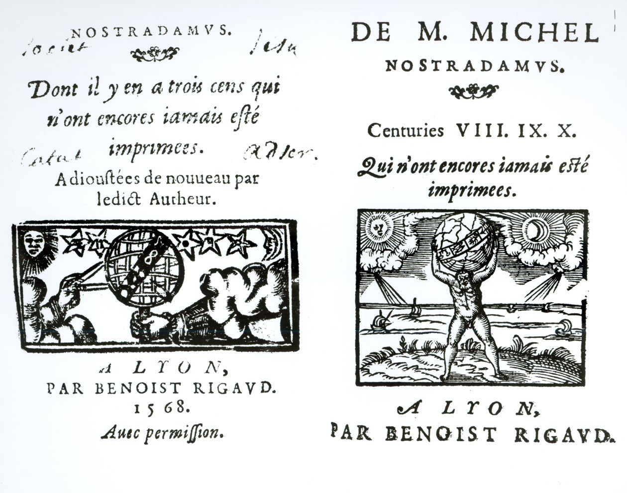 واجهة إلى نبوءات م. ميشيل نوستراداموس ، حانة. بواسطة Benoist Rigaud ، 1568 بواسطة مدرسة اللغة الإنجليزية