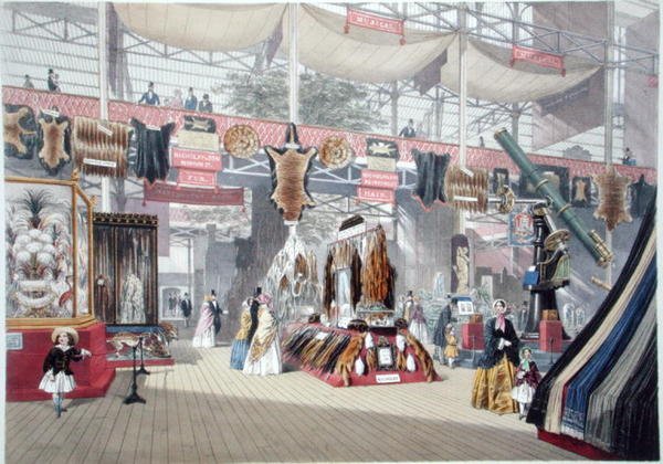 الفراء ، من "صور ديكنسون الشاملة للمعرض الكبير لعام 1851" ، نُشر عام 1854 (حجر ليث ملون) بواسطة مدرسة اللغة الإنجليزية