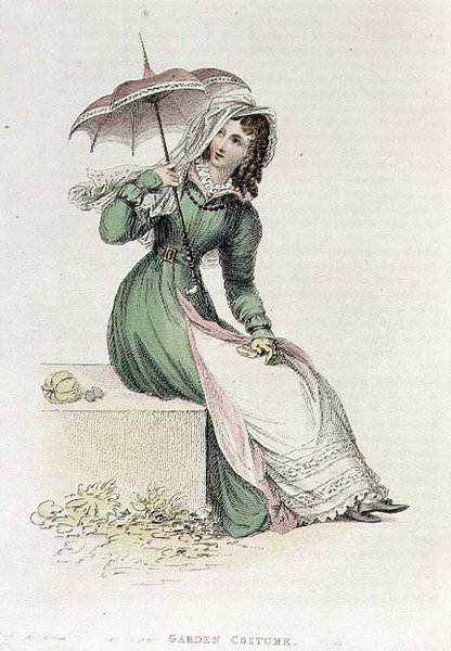 زي الحديقة ، لوحة أزياء من مستودع الفنون في أكرمان ، حوالي 1822 (نقش) بواسطة مدرسة اللغة الإنجليزية
