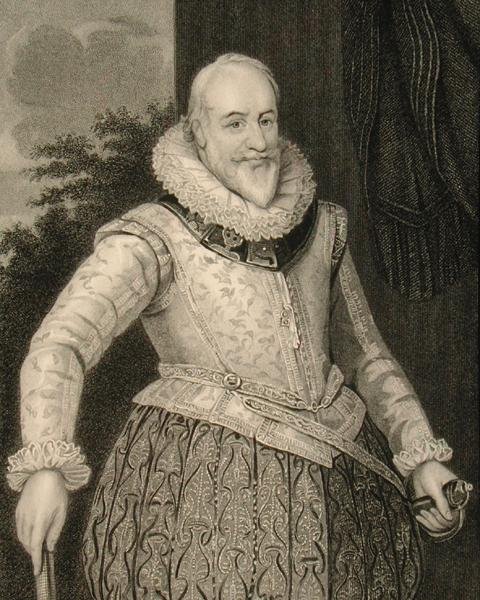 جورج كارو (1555-1629) إيرل توتنيس وبارون كارو أوف كلوبتون (نقش) بواسطة مدرسة اللغة الإنجليزية