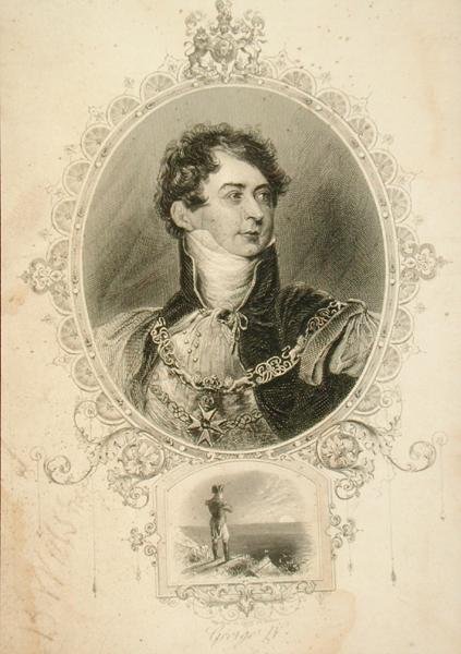 جورج الرابع (1762-1830) ملك بريطانيا وأيرلندا وهانوفر (نقش) بواسطة مدرسة اللغة الإنجليزية