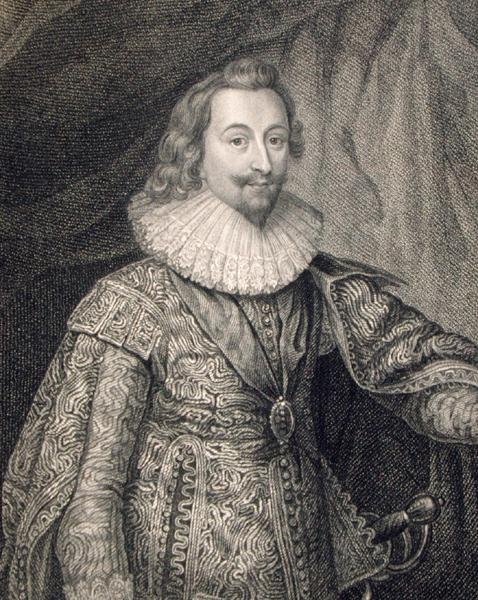 جورج فيليرز (1592-1628) ، من "صور لودج البريطانية" بواسطة مدرسة اللغة الإنجليزية