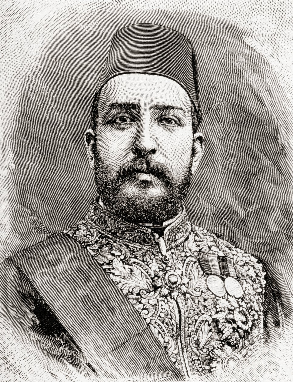 صاحب السمو محمد توفيق باشا ، توفيق المصري ، 1890 (نقش الخشب) بواسطة مدرسة اللغة الإنجليزية