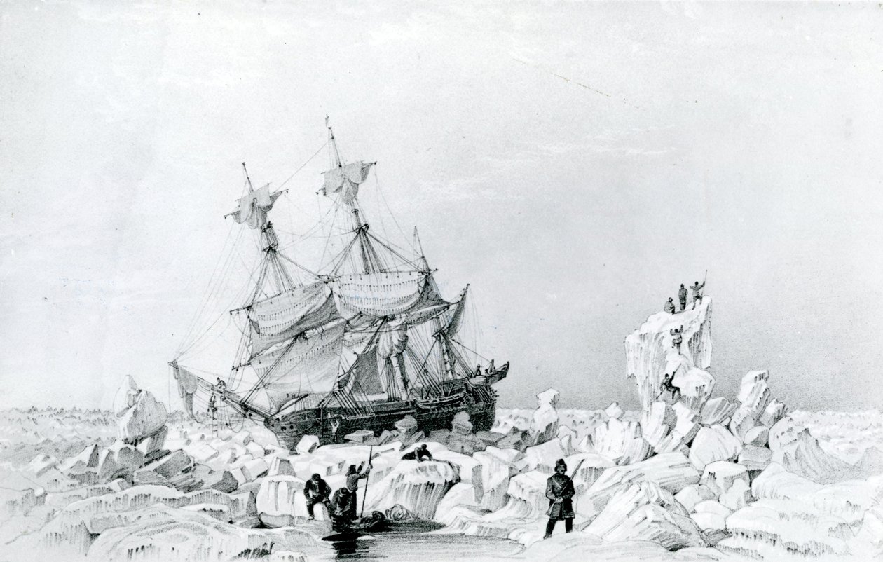 HMS الإرهاب عقد على الجليد بواسطة مدرسة اللغة الإنجليزية