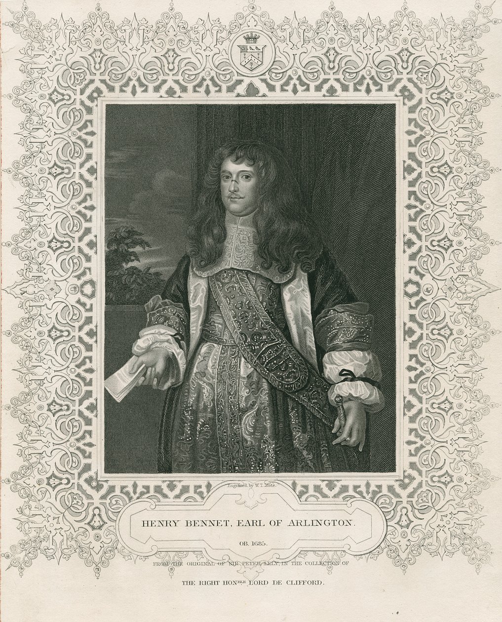 هنري بينيت ، إيرل أول أرلينغتون ، من "صور بريتيش لودج" ، 1823 بواسطة مدرسة اللغة الإنجليزية