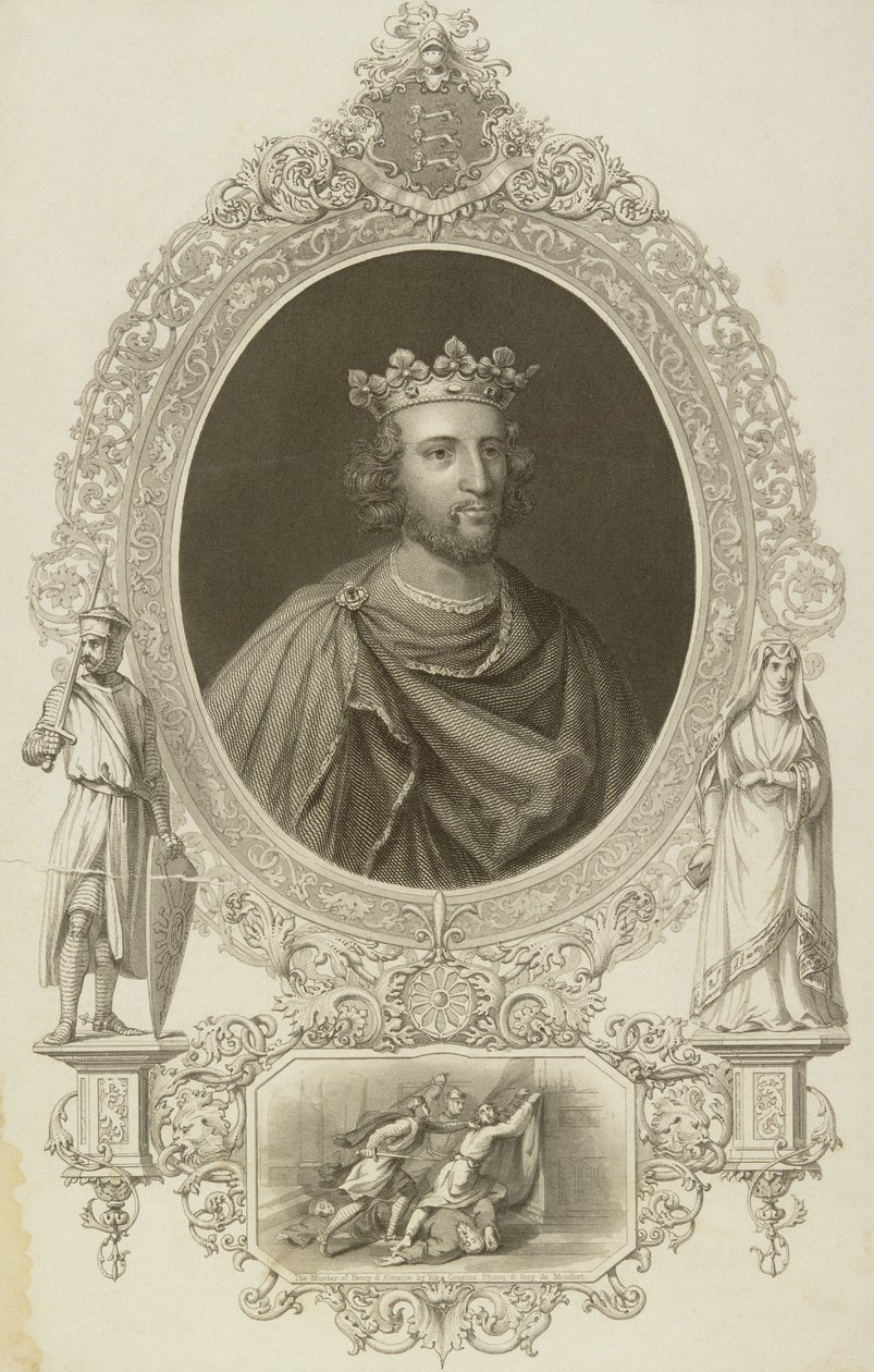 هنري الثالث (1207-72) ملك إنجلترا من "معرض الصور" ، نُشر عام 1833 بواسطة مدرسة اللغة الإنجليزية