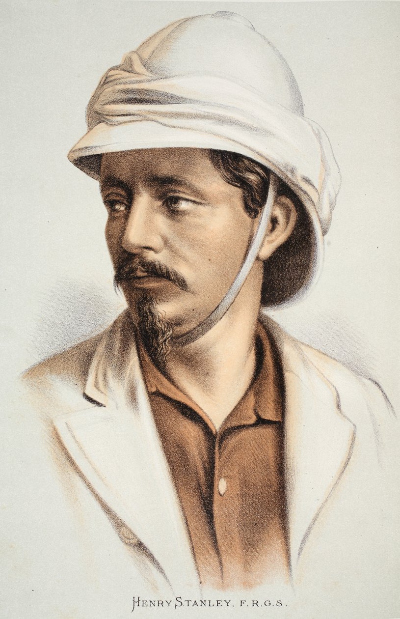 هنري ستانلي FRGS ، رسم توضيحي من الطبعة التصويرية للحياة واكتشافات ديفيد ليفينغستون بقلم ج.إوينج ريتشي ، الحانة. بقلم أ. فولارتون وشركاه ، 1876 بواسطة مدرسة اللغة الإنجليزية