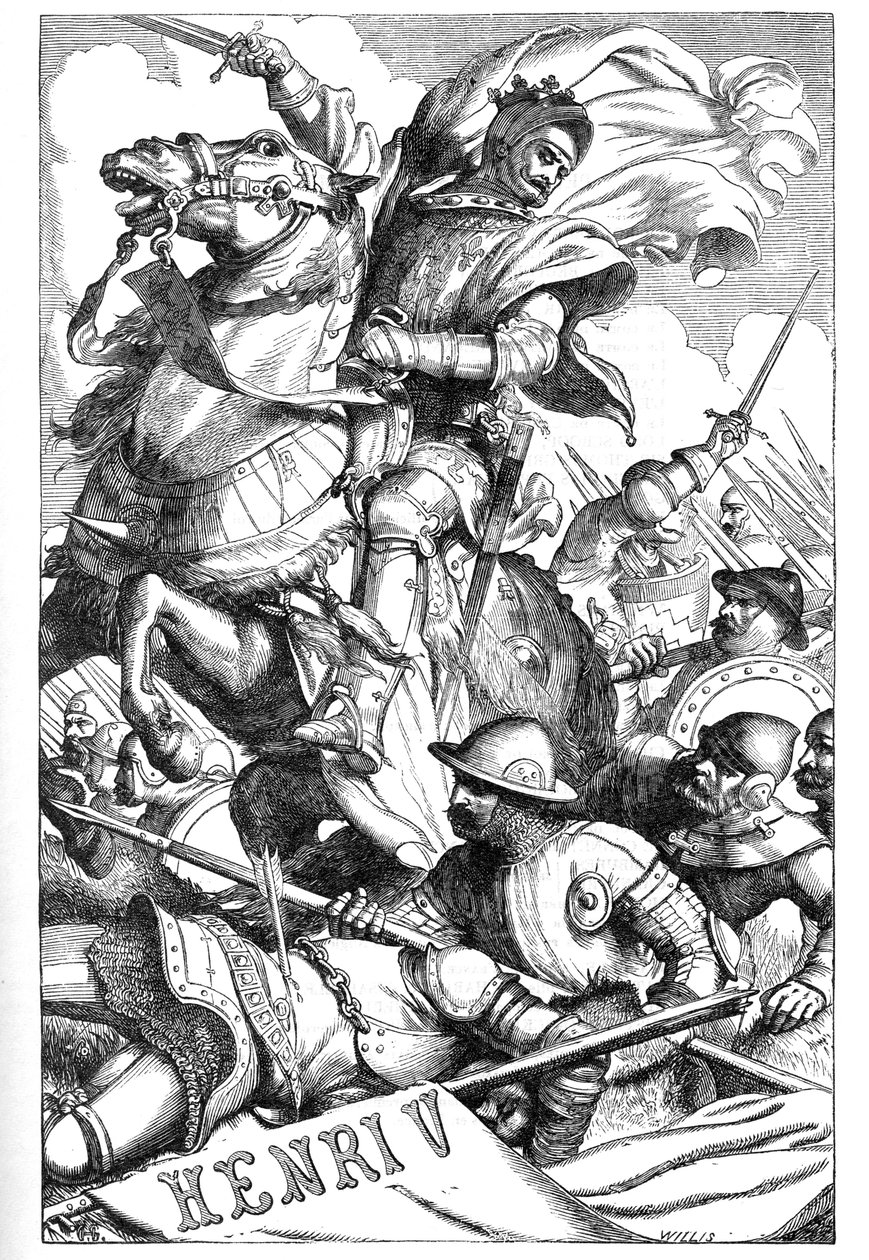 Henry V - (The Chronicle History of Henry the Fifth) - Illustration in “” Completes de William Shakespeare”” 1866 - The illustrations and general form of this edition are borrowed from Cassell