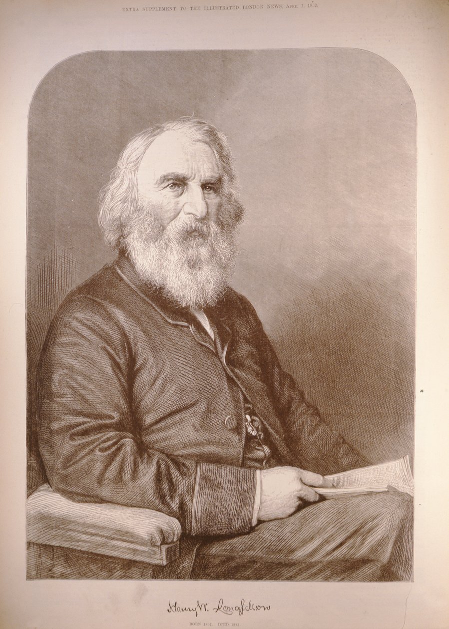 هنري وادزورث لونجفيلو (1807-1882) من "أخبار لندن المصورة" ، 12 يناير 1882 بواسطة مدرسة اللغة الإنجليزية
