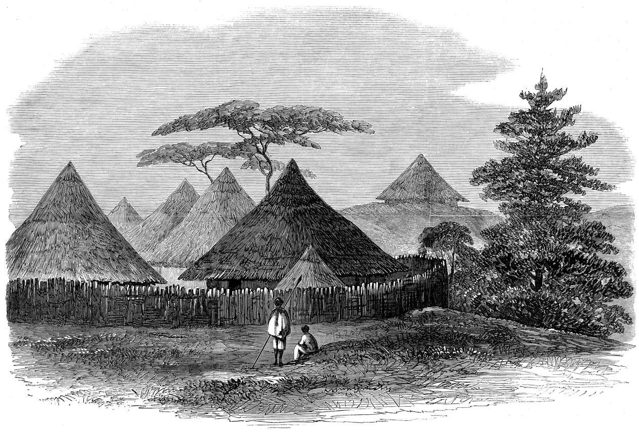 منزل في المجدلية ، من البعثة البريطانية إلى الحبشة ، 1868 بواسطة مدرسة اللغة الإنجليزية
