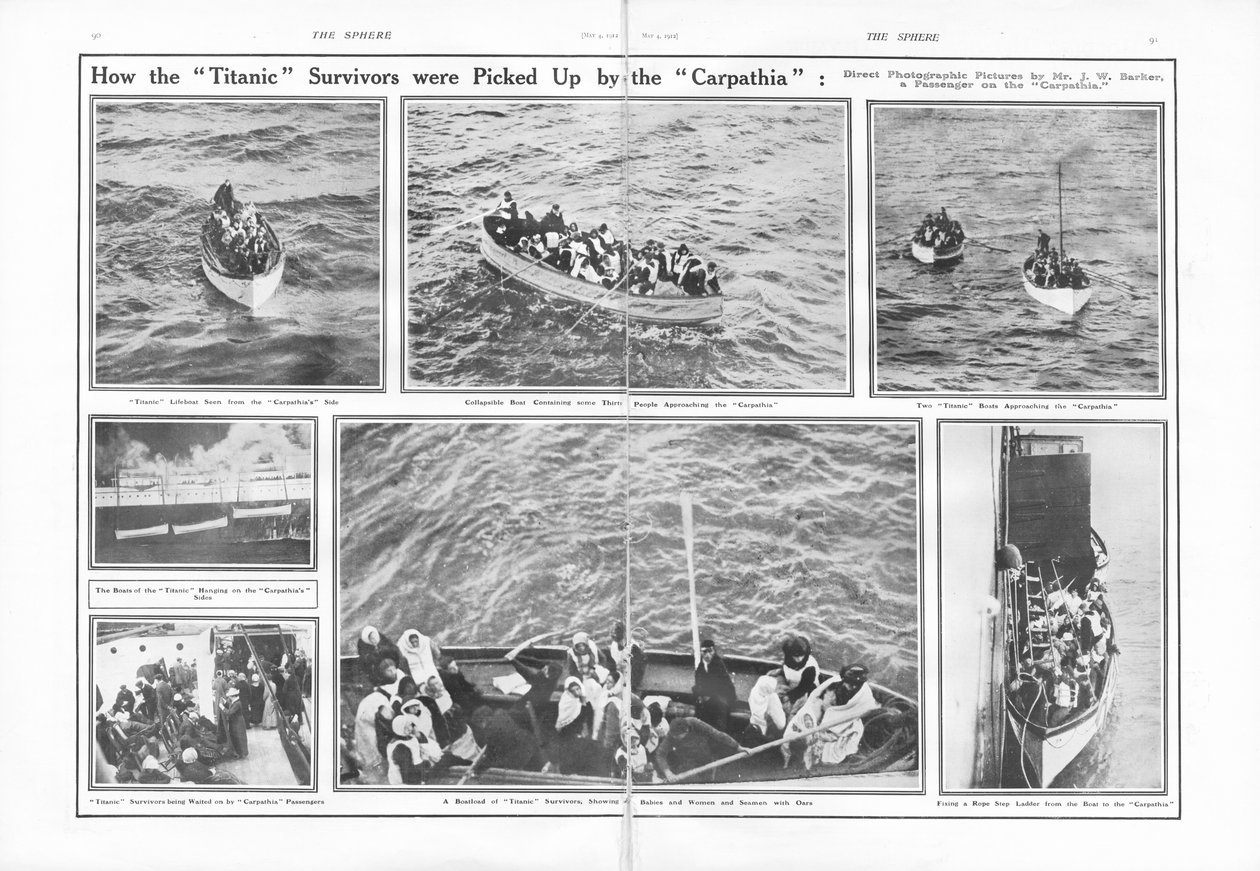 كيف تم التقاط الناجين من تيتانيك من قبل الكاربات ، من المجال ، 04 مايو 1912 بواسطة مدرسة اللغة الإنجليزية
