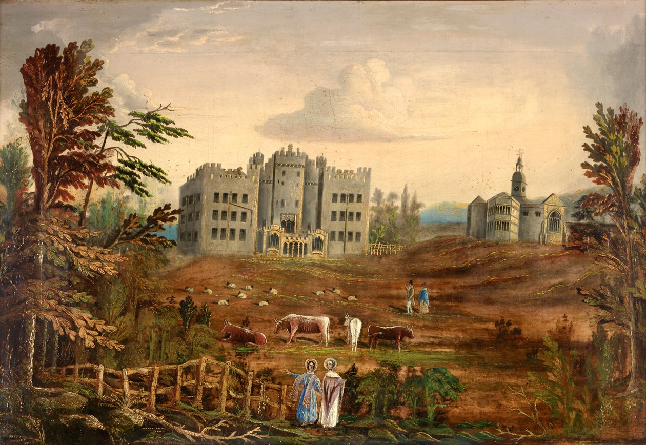 قلعة هيلتون ، صندرلاند c.1830 بواسطة مدرسة اللغة الإنجليزية