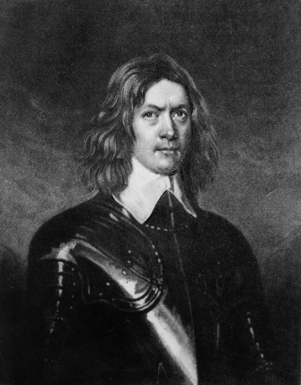 جون هامبدن (1594-1643) ، رسم توضيحي من "صور الشخصيات اللامعة في التاريخ البريطاني" ، (mezzotint) بواسطة مدرسة اللغة الإنجليزية