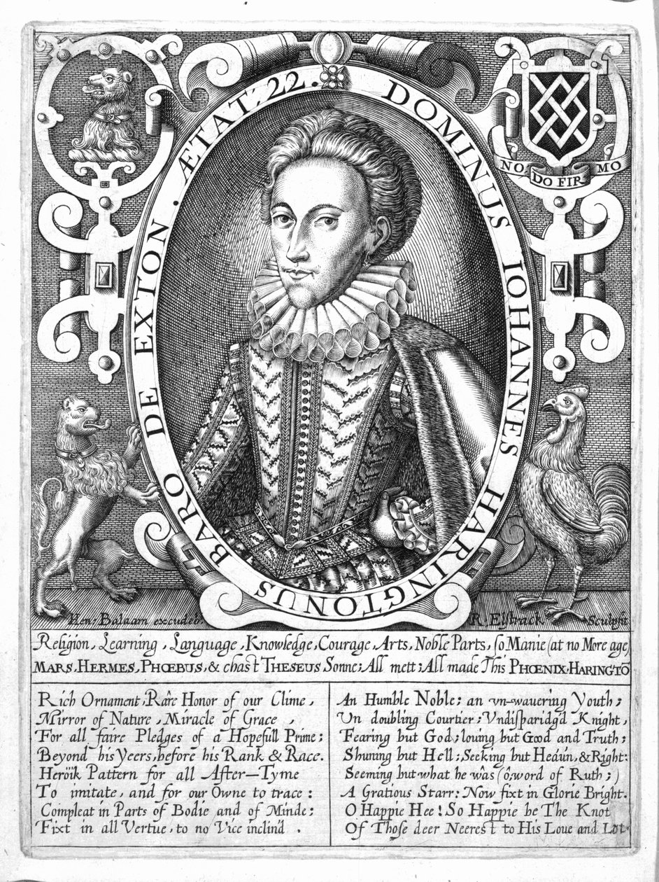 جون هارينغتون ، بارون هارينجتون الثاني من إكستون ، منقوش بواسطة رينولد إلستراك ، 1610-14 بواسطة مدرسة اللغة الإنجليزية