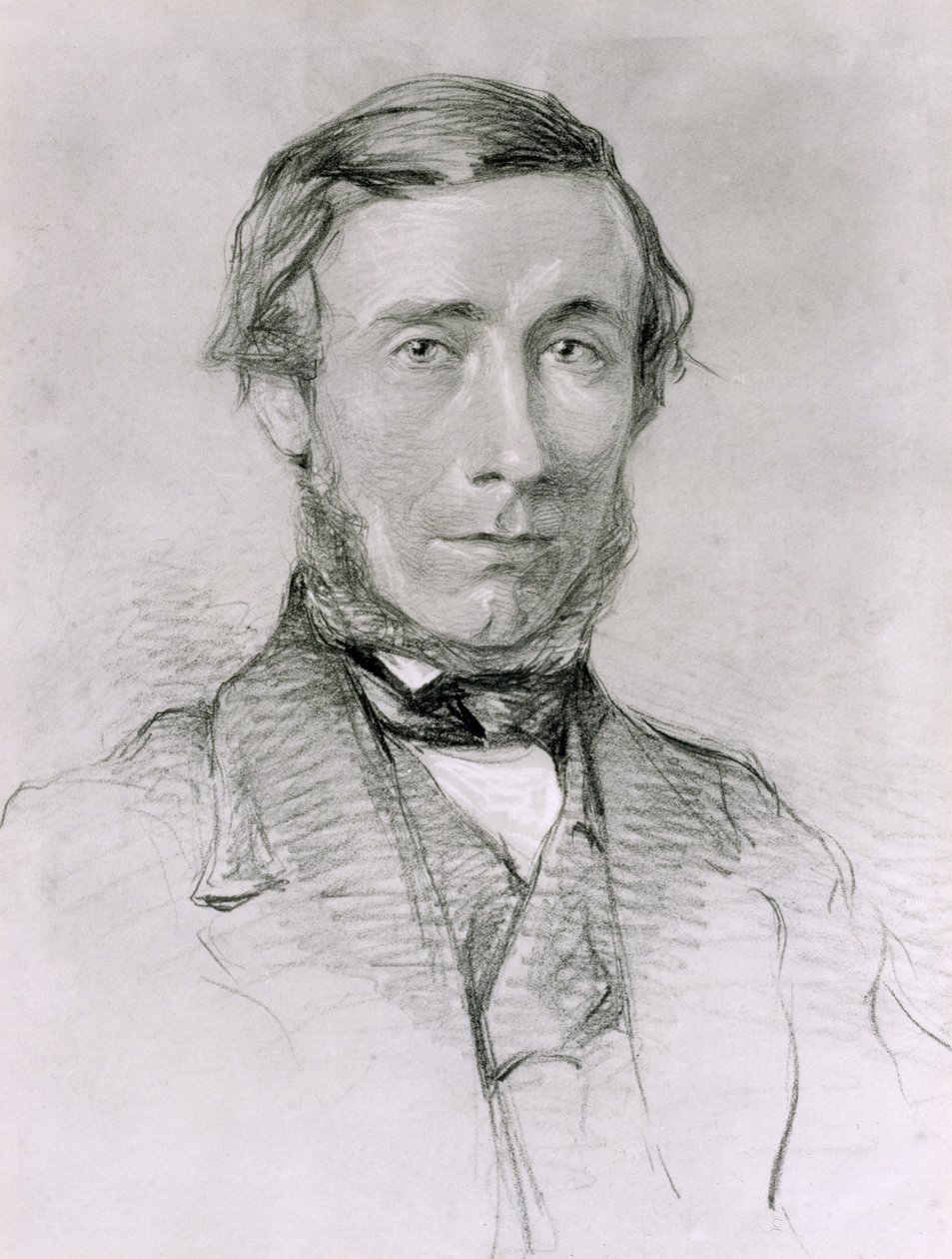 جون تيندال (1820-1893) (فحم مرتفع باللون الأبيض على ورق) بواسطة مدرسة اللغة الإنجليزية