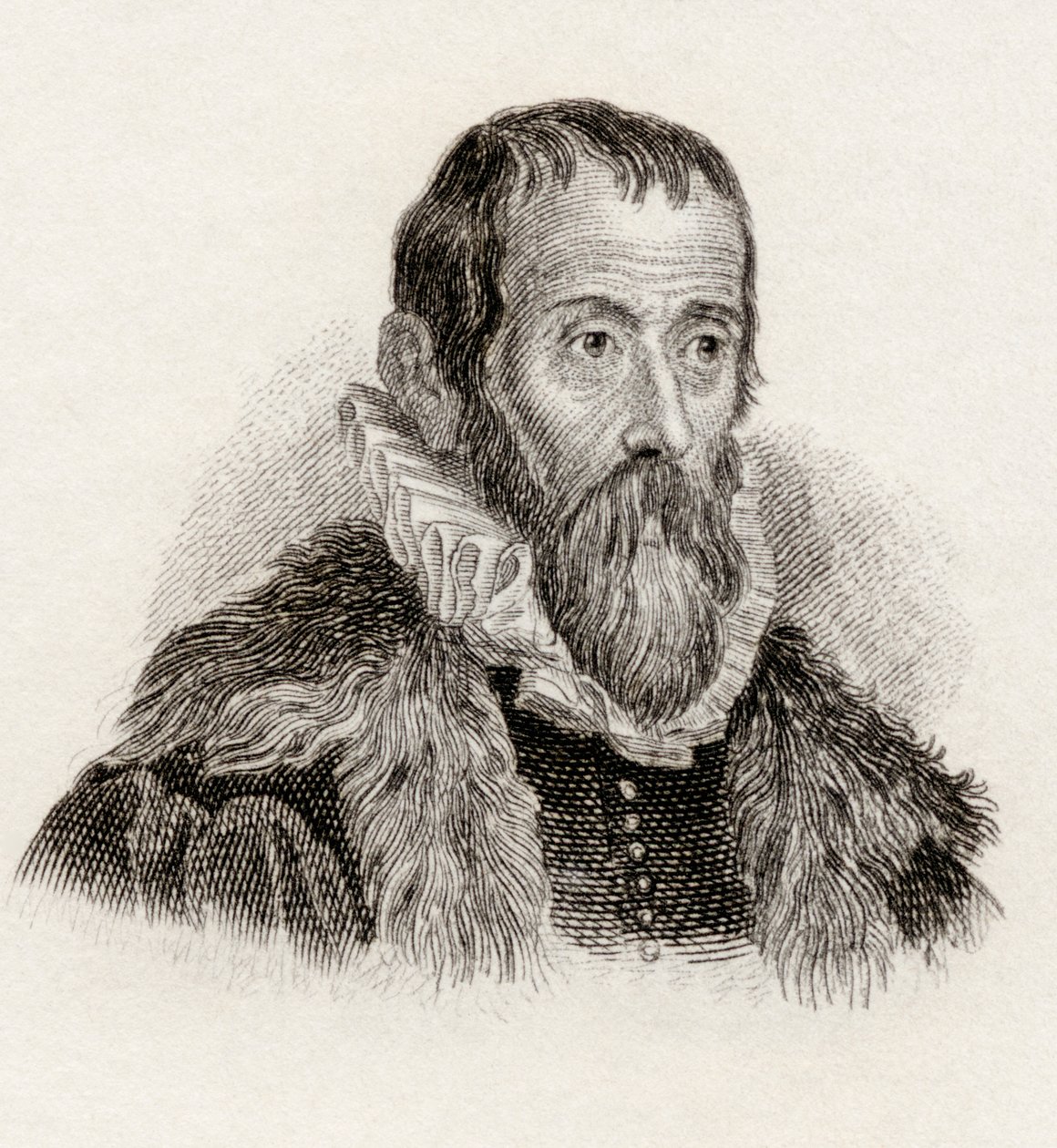 Justus Lipsius ، من "قاموس كرابيس التاريخي" ، نُشر عام 1825 بواسطة مدرسة اللغة الإنجليزية