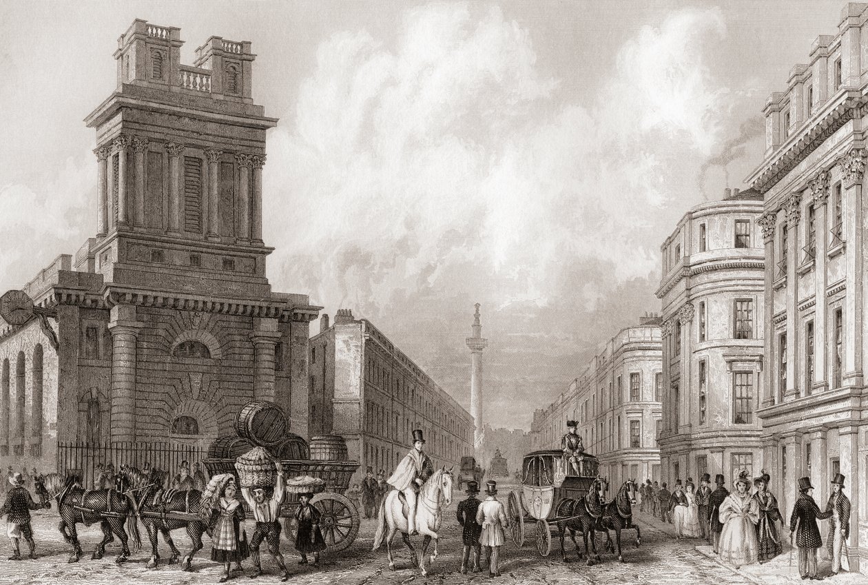 King William Street and St Mary Woolnoth ، لندن ، إنجلترا بواسطة مدرسة اللغة الإنجليزية