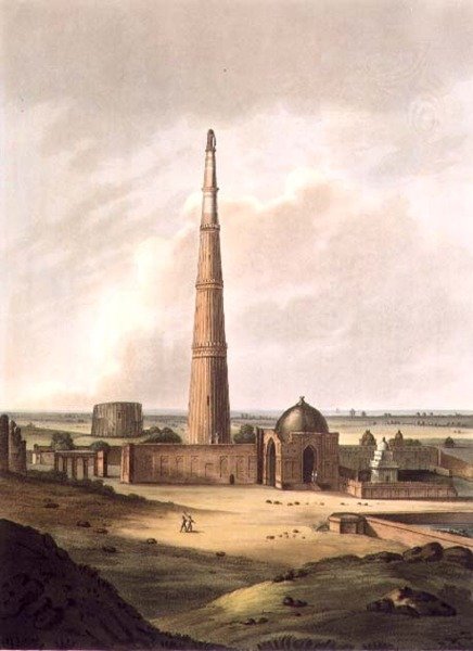 Kuttull Minor ، دلهي ، اللوحة 24 من "Twenty Four Views in Hindostan" ، حانة. بواسطة إدوارد أورم (1774 - 1820) 1805 (أكواتينت) بواسطة مدرسة اللغة الإنجليزية
