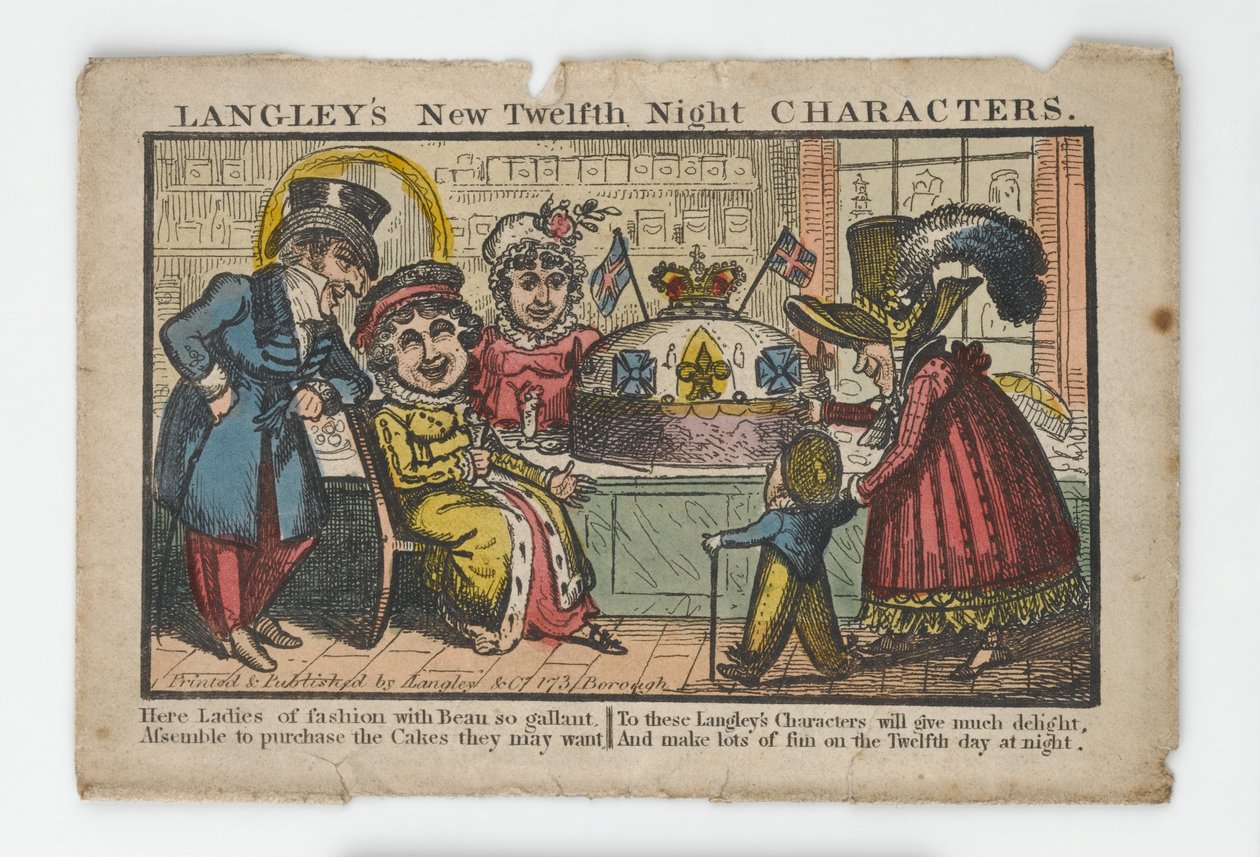 مغلف لانجليس نيو تويلفث نايتس ، 1818 (نقش يدوي) بواسطة مدرسة اللغة الإنجليزية