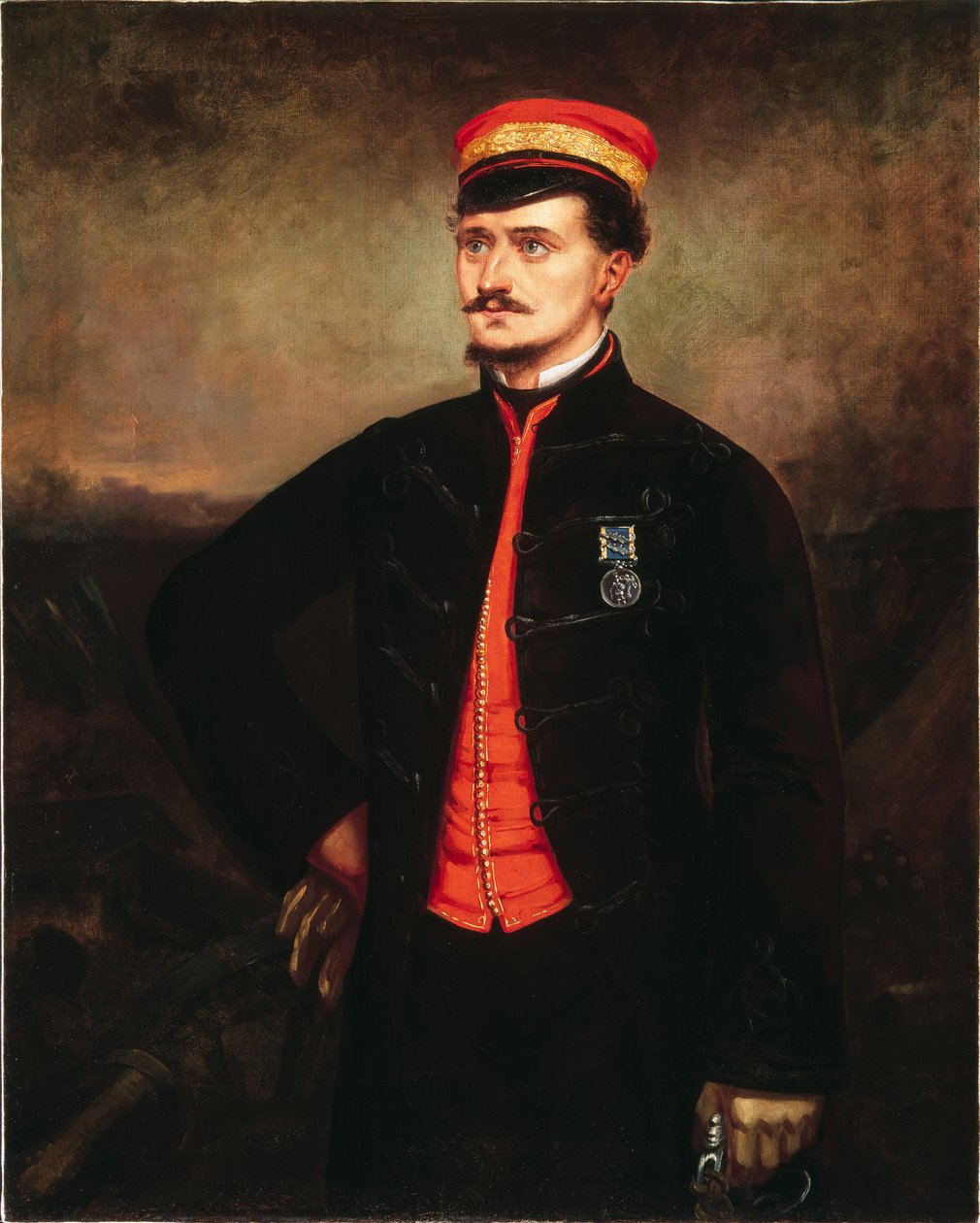الملازم توماس ميرفي في الزي العسكري للوحدة التركية ، شبه جزيرة القرم ، 1857 بواسطة مدرسة اللغة الإنجليزية