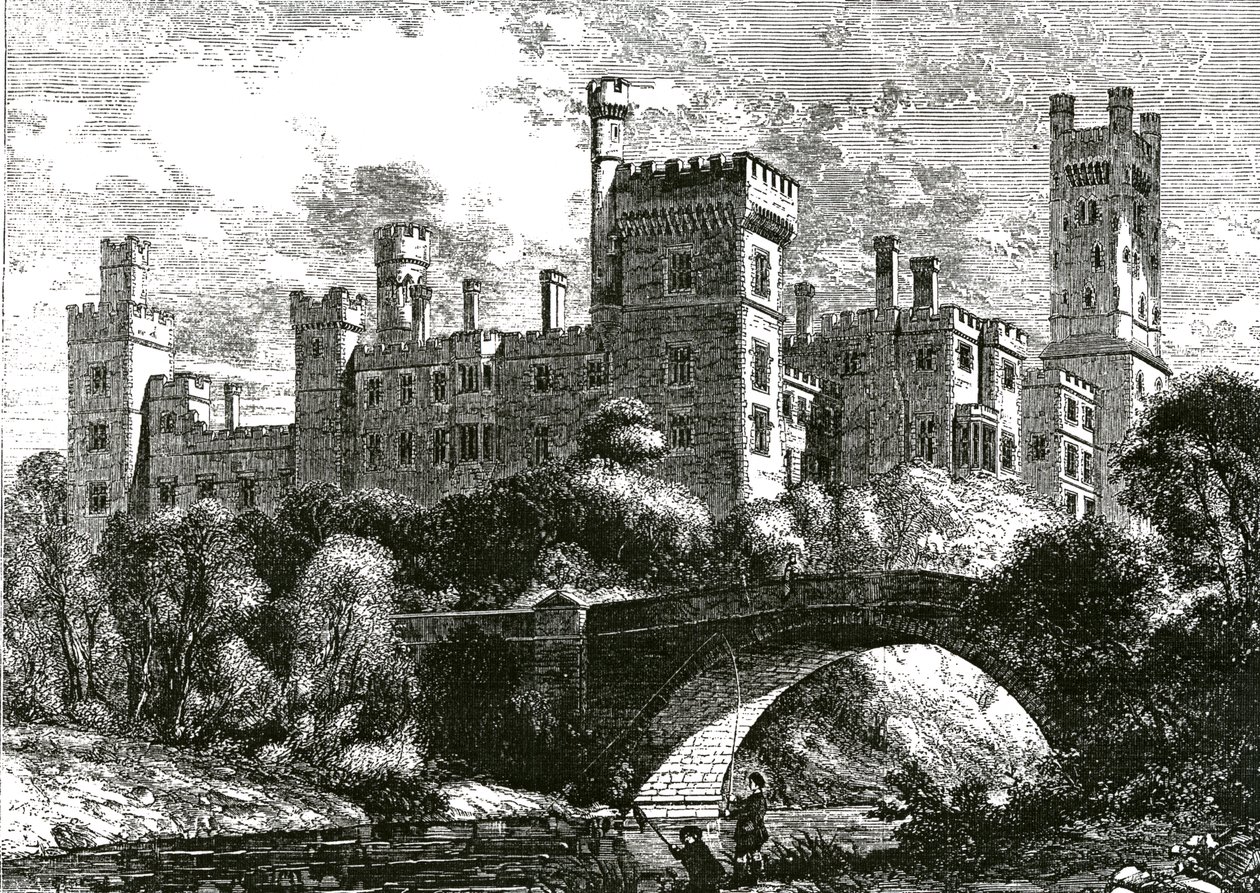 قلعة ليسمور ، نشرت في "أخبار البناء" ، 1858 (النقش) بواسطة مدرسة اللغة الإنجليزية