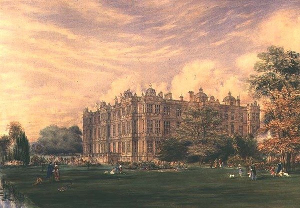 Longleat House ، ويلتشير ، حوالي عام 1850 (ألوان مائية) بواسطة مدرسة اللغة الإنجليزية
