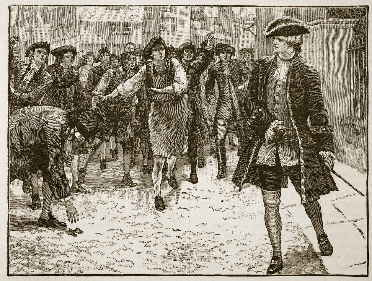 اللورد بوت ولندن ، 1763 ، رسم توضيحي من Cassells Illustrated History of England (sepia photo) بواسطة مدرسة اللغة الإنجليزية