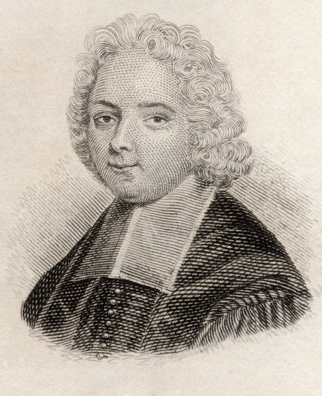 لويس إليس دو بين أو دوبين ، من "قاموس كراب التاريخي" ، نُشر عام 1825 بواسطة مدرسة اللغة الإنجليزية