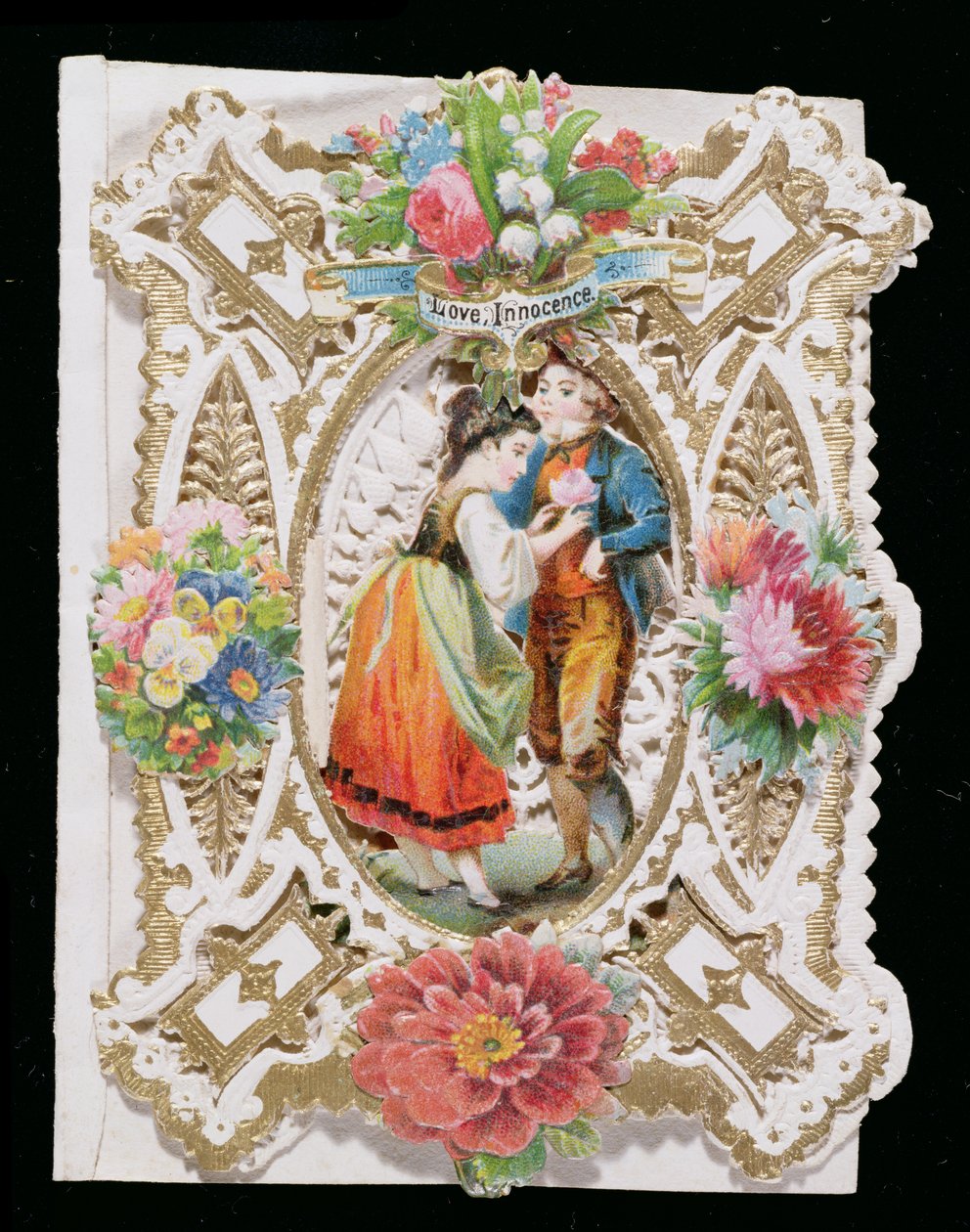 الحب ، البراءة ، بطاقة عيد الحب ، c.1870 (لون ليثو على ورق) بواسطة مدرسة اللغة الإنجليزية
